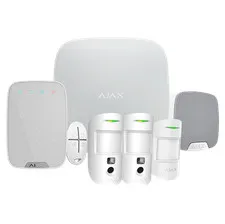 AJAX HUB2+2PIRCAM alarm kit+detector+control+keyboard+white siren