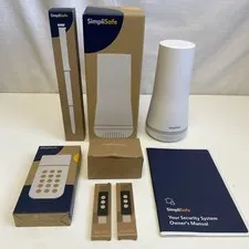 SimpliSafe Security System Bundle - Base Station/ Stake/Keypad/Fobs - Read Desc