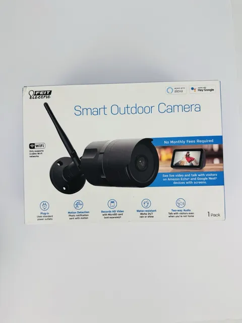 Feit Electric CAM/WM/WiFi 1080p Outdoor Wall Mount Smart WiFi Camera Black