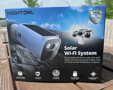 NIGHT OWL 8-Channel 2K 64GB Hub Recorder Security System w/3-Battery Solar Power