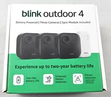 (3 Pack) Blink Outdoor 4 Battery Powered Camera w/ Sync Module