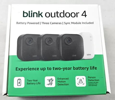 (3 Pack) Blink Outdoor 4 Battery Powered Camera w/ Sync Module