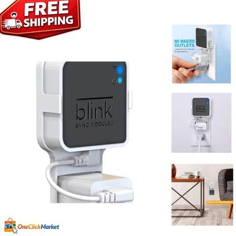 Compact Mount Holder for Blink Outdoor/Indoor Cameras - Short USB Cable Included