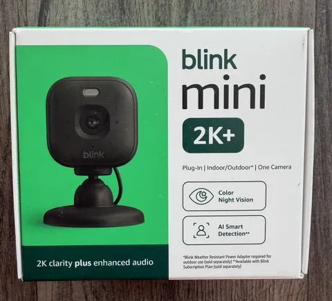 Blink Mini 2K+ Indoor Smart Security Camera 1080p HD NEW