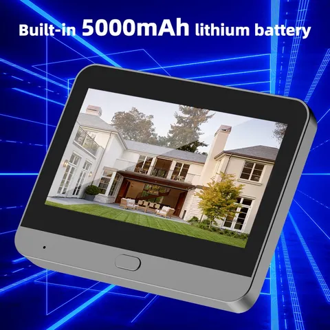 Tuya WiFi Smart Peephole Door Camera 3MP 1080P 4.3" LCD 5000mAh PIR Motion Alexa