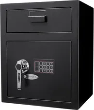 Secure Digital Safe with Drop Slot - Solid Steel Lock Box for Home & Office
