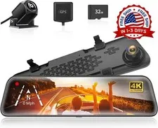Camara De Seguridad Espia Para Auto Con Lcd Camaras Grabadora Automovil 2160P HD