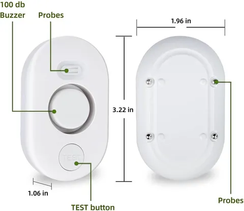 Water Leak Detector Sensor Alarm: Home Water Flooding Monitor Smart Sink