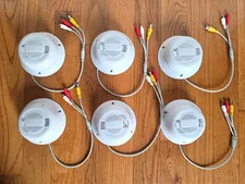 (6) TOPCAM Smoke Detector Camera TOP-S420F 1/3" Sony CCD 420TVL 3.7mm NTSC DC12V