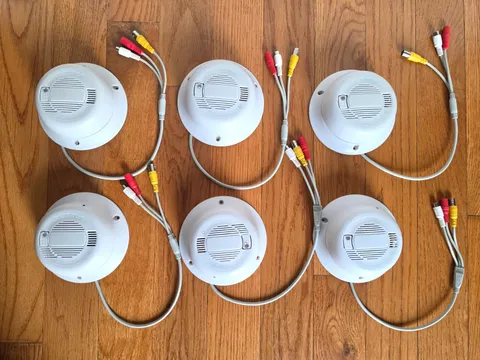 (6) TOPCAM Smoke Detector Camera TOP-S420F 1/3" Sony CCD 420TVL 3.7mm NTSC DC12V