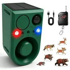 Solar Outdoor Motion Sensor Alarm with 3Volume Control & Voice Recording, 129...