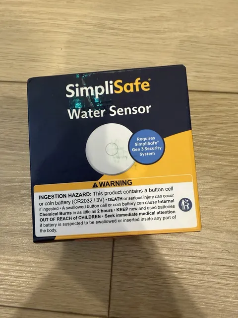 SimpliSafe WT3 Water Sensor Wireless Leak Detector Open Box