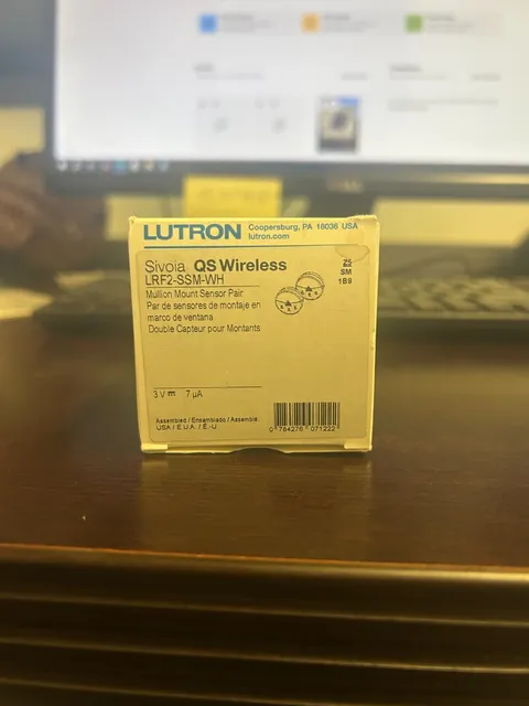 Lutron Sivoia QS Wireless LRF2-SSM-WH Muillon Mount Sensor Pair