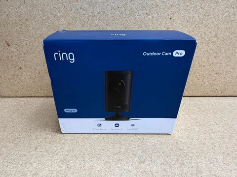⚡️ Ring Outdoor Cam Pro Plug-In Retinal 4K Security Camera Black NEW ⚡️