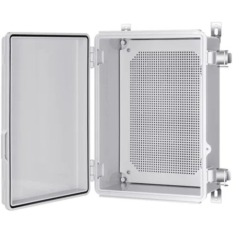 Gratury Junction Box, IP67 Waterproof Plastic 14.6"×10.6"×5.9", Grey Cover
