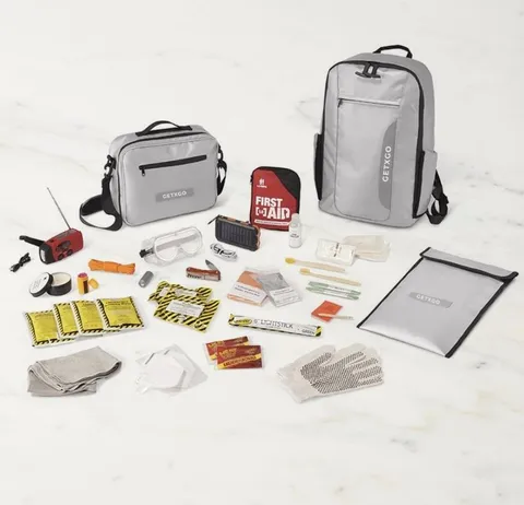 GETXGO Fire and Water-Resistant Go Bag Combo