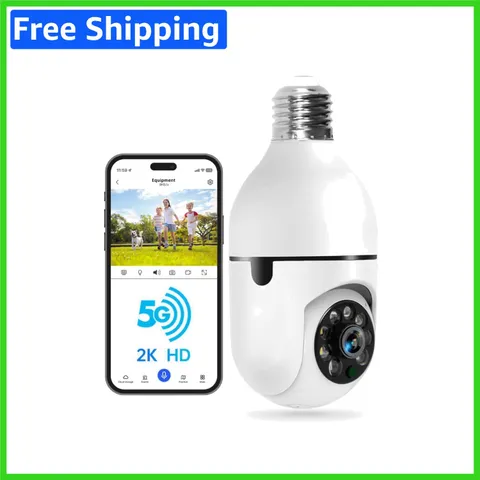 Outdoor Smart Light Bulb Camera with Motion Detection & Two-Way Audio Feature