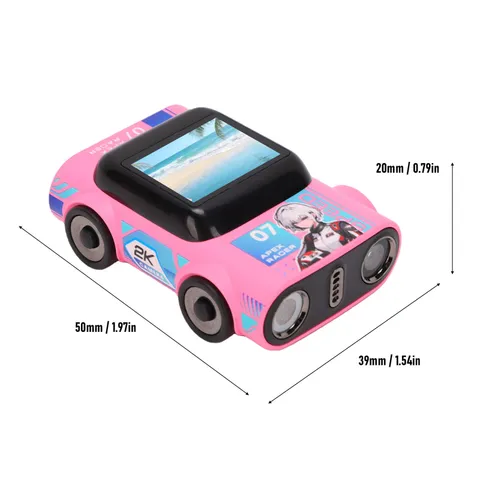 Car Shaped Keychain Camera 2K Video Recording 130° Wide Angle Thumb Sized C PXZM