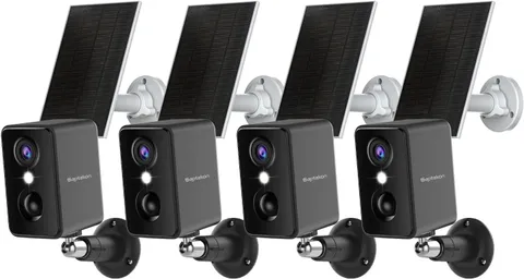 Septekon 2K Security Cameras Wireless Outdoor 4 Pack Solar