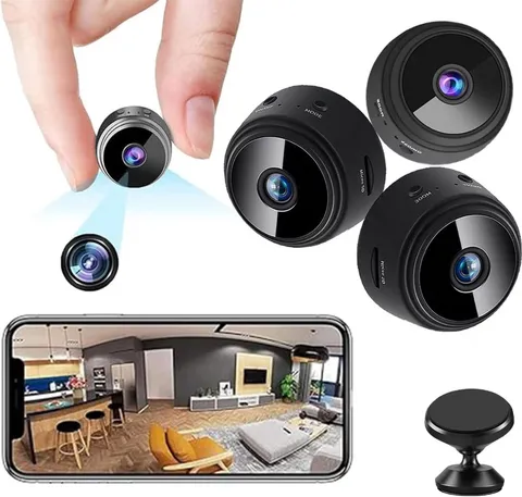 3 Pack Focus Magnetic Mini Security Camera - Wifi Wireless Small Surveillance Ca