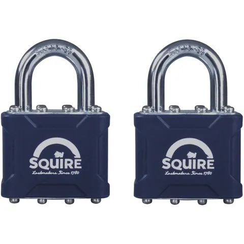 Squire 35T Stronglock Card (2) 38mm Open Lock Calettato
