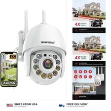 BOAVISION 2K Security Camera Outdoor, Wireless WiFi IP Camera Home Security S...