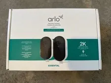 NEW 2-Pack ARLO Essential Outdoor Security Cameras Night Vision 2K (2025)