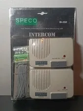 Vintage Speco BI-2SD Two Station Intercom System - NOS