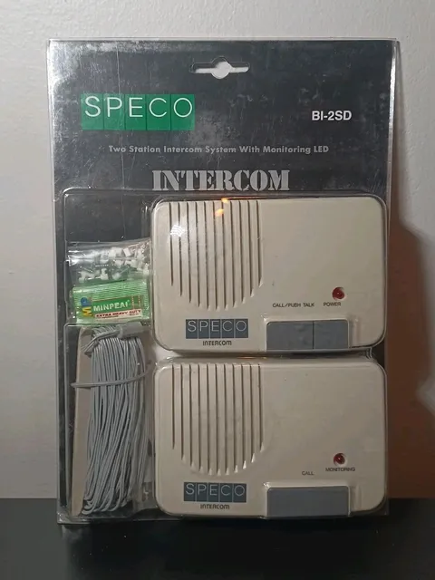 Vintage Speco BI-2SD Two Station Intercom System - NOS