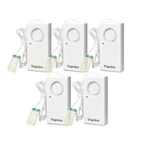 Topvico Water Alarm Leak Detector Moisture Sensor for Basements Sump Pump Dis...