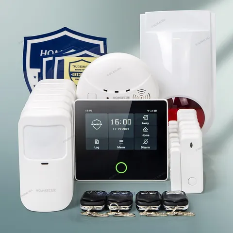 HOMSECUR 4.3" Smart Alarm System 4G WIFI Wireless Add-on Sensor Pet-Friendly Set