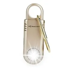 135dB Rechargeable Personal Safety Alarm Built-in Ultra-Bright Standalone Gold