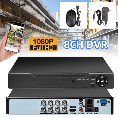 4/8 Channel Security CCTV DVR Recorder w/o 1TB HDD for Wired Surveillance Camera