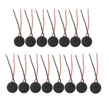 bnafes 15PCS Buzzer DC 3-12V Wired Connector Active Electronic Black