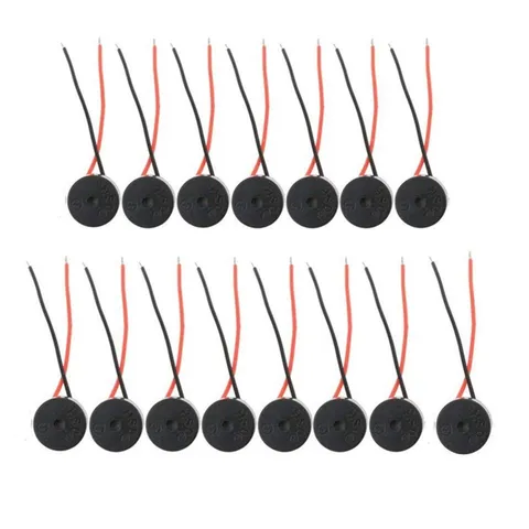 bnafes 15PCS Buzzer DC 3-12V Wired Connector Active Electronic Black
