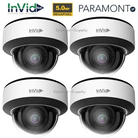 4 InVid Paramont 5MP IP Plug & Play IP67 Dome Fixed AI Camera PAR-P5DRIR28NH-AI