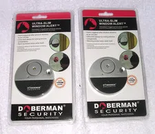 Set f 2 Doberman Security Ultra-Slim Window Alert Alarm SE-0106 Loud 100dB Lot