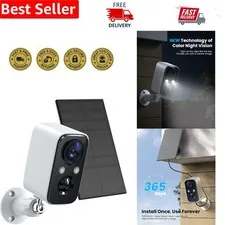 Smart Solar Security Camera System - 360° Coverage, Audio Alerts & Night Vision