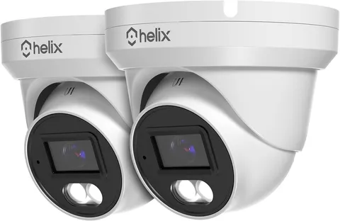 Helix 2 Pack 5MP Security AI IP PoE Camera - 98ft Night Color - Human Detection