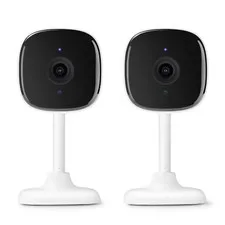 Merkury Smart Indoor Camera 1080p - Wi-Fi Security Cam with Night Vision, White 