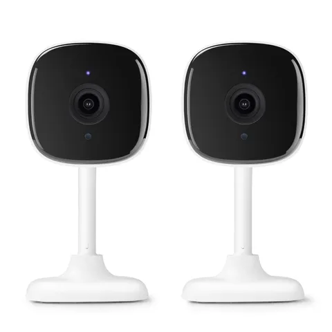 Merkury Smart Indoor Camera 1080p - Wi-Fi Security Cam with Night Vision, White 