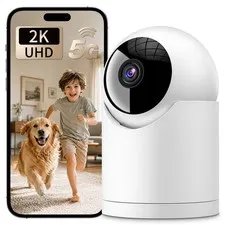 𝟐𝐊 Indoor Cameras for Home Security, for indoor Baby Pet Dog Cat Nanny
