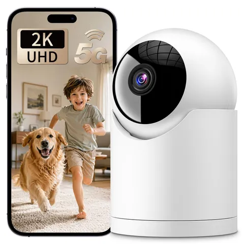𝟐𝐊 Indoor Cameras for Home Security, for indoor Baby Pet Dog Cat Nanny