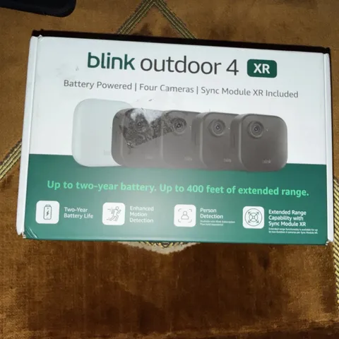 Blink Outdoor 4 XR – two-year battery wireless camera with 4x security coverage,