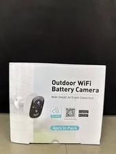 GMK Security Cameras Wireless Outdoor 4 Pack, 2K Battery Powered Cameras for H 1