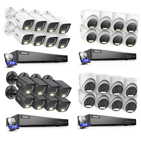 ANNKE 8CH DVR 5MP 4K Video Security Camera System Color Night Vision AI Detect