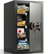 [23.6" Tall] Large Safe Box with LED Light, Anti-theft Home Safe with Digital...