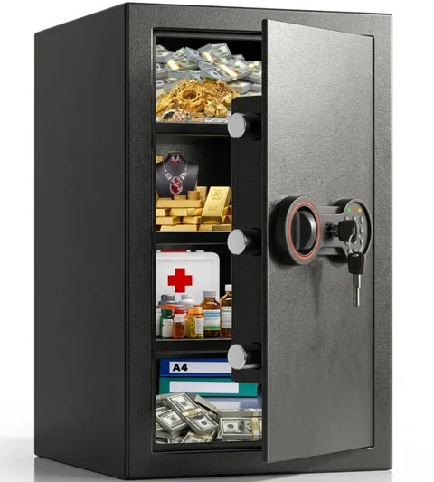 [23.6" Tall] Large Safe Box with LED Light, Anti-theft Home Safe with Digital...