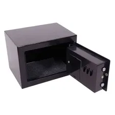17E Home Use Electronic Password Steel Plate Safe Box Black
