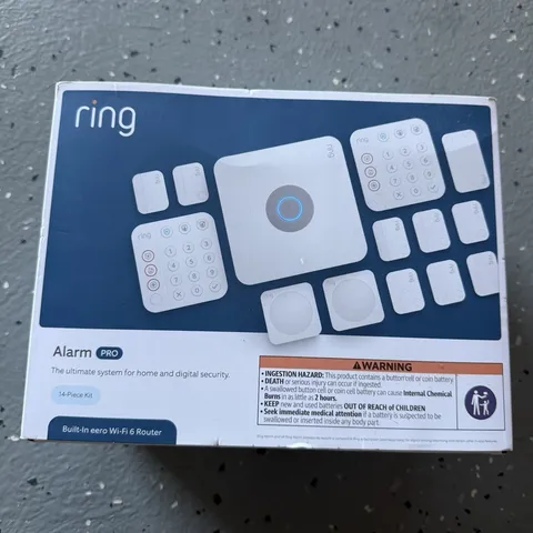 Ring Alarm Pro Complete System, Built-in eero Wi-Fi 6 Router, White, 14pc
